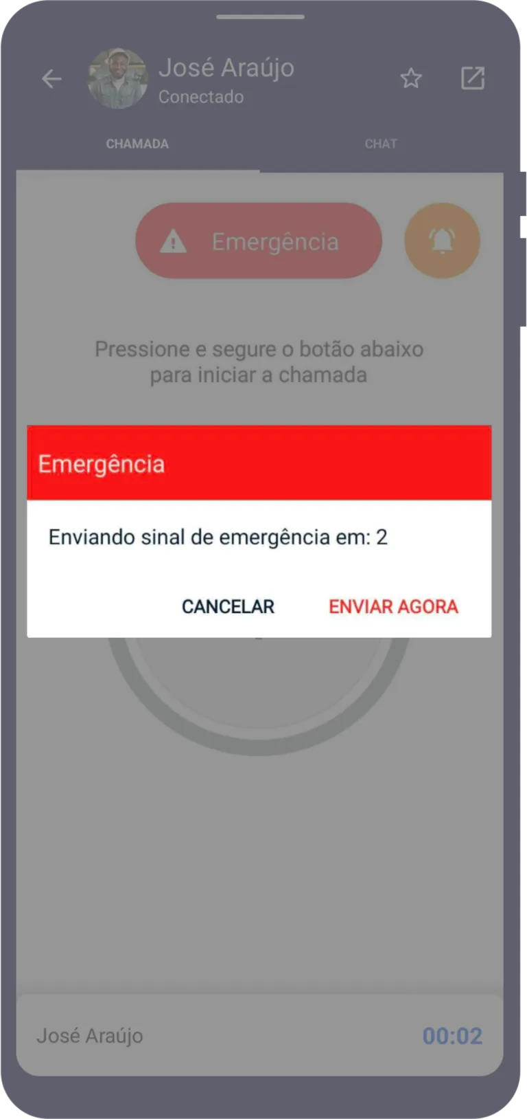 Videochamada no BiPTT Safety